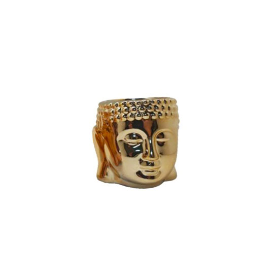 CACHEPOT DECORATIVO DE CERAMICA P/PLANTA DOURADO