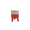 CACHEPOT DECORATIVO DE CERAMICA P/PLANTAS VERMELHO