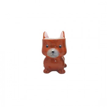 CACHEPOT DEC.CERAMICA P/PLANTA MOD.CACHORRO MARROM CLARO CACHEPOT DEC.CERAMICA P/PLANTA MOD.CACHORRO MARROM CLARO