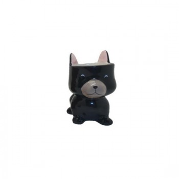 CACHEPOT DEC.CERAMICA P/PLANTA MOD.CACHORRO PRETO CACHEPOT DEC.CERAMICA P/PLANTA MOD.CACHORRO PRETO