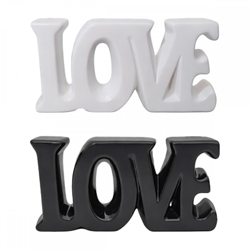 ENFEITE DE CERAMICA MODELO "LOVE" REF: AP688221950-2