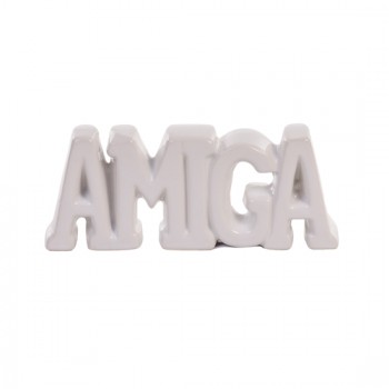 ENFEITE CERAMICA P/DEC.ORN.DE MESA *AMIGA* BRANCO ENFEITE CERAMICA P/DEC.ORN.DE MESA *AMIGA* BRANCO
