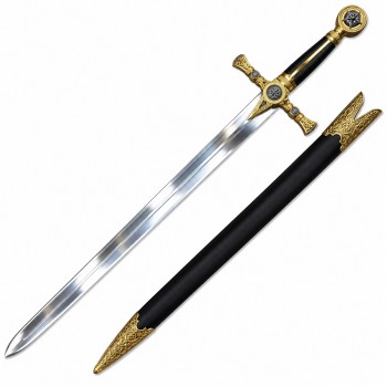 ESPADA MEDIEVAL COM LÂMINA SEM CORTE EM METAL  REF: PFL9137