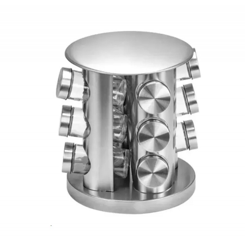 PORTA TEMPERO EM METAL COM 12 POTES  REF: APB88-12A