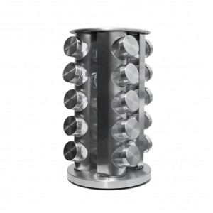 PORTA TEMPERO EM METAL COM 20 POTES  REF: APR66-20