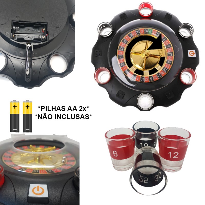 JOGO DRINKS ROLETA PLAST.6COP.VIDRO REF:AP23869 JOGO DRINKS ROLETA PLAST.6COP.VIDRO REF:AP23869