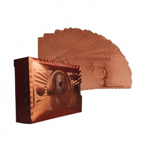 JOGO DE BARALHO METALIZADO MODELO DÓLAR ROSÊ REF: AP25754-1D JOGO DE BARALHO METALIZADO MODELO DÓLAR ROSÊ REF: AP25754-1D