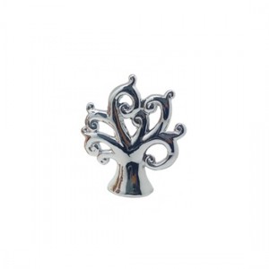 ENFEITE DECORATIVO MODELO ÁRVORE PRATA EM CERÂMICA REF : APO-1004-1