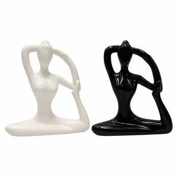 ENF.DE CERAMICA P/DEC.ORN.DE MESA MOD.YOGA BRANCO