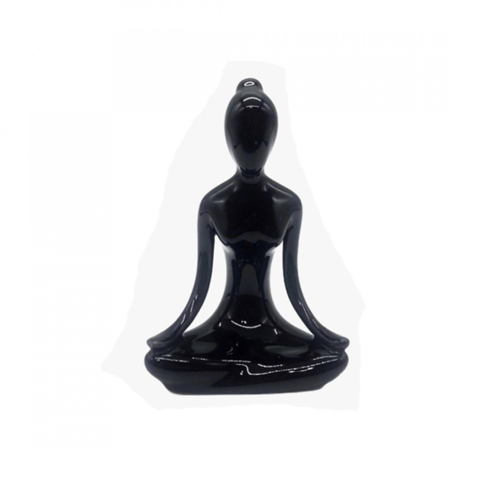 ENF.DE CERAMICA P/DEC.ORN.DE MESA MOD.YOGA  PRETO