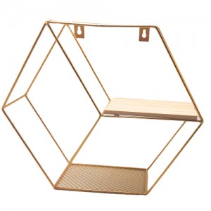 PRATELEIRA DECORATIVA DOURADA