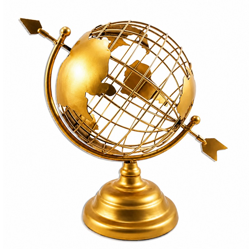 ENFEITE DECORATIVO DE MESA MODELO GLOBO TERRESTRE DE METAL REF: AP370A ENFEITE DECORATIVO DE MESA MODELO GLOBO TERRESTRE DE METAL REF: AP370A