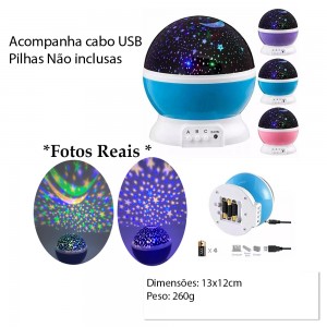 LUMINÁRIA DE MESA MODELO CÉU ESTRELADO  REF: AP7621-CEU