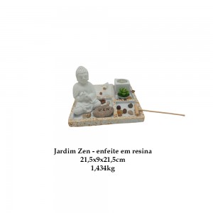PORTA INCENSO DECORATIVO JARDIM ZEN EM RESINA REF: APHY017