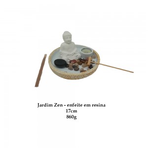 PORTA INCENSO DECORATIVO JARDIM ZEN EM RESINA REF: APHY014