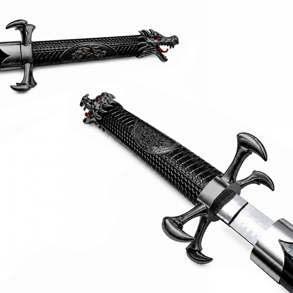 KATANA DECORATIVA DE METAL COM LÂMINA SEM CORTE E SUPORTE DE MADEIRA REF: PFL149004