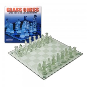 JOGO DE XADREZ EM VIDRO COM 32 PEÇAS 39X39 REF: APGBA01L