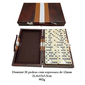 DOMINÓ 28 PEDRAS 12MM + ESTOJO REF: AP5412A-P DOMINÓ 28 PEDRAS 12MM + ESTOJO REF: AP5412A-P