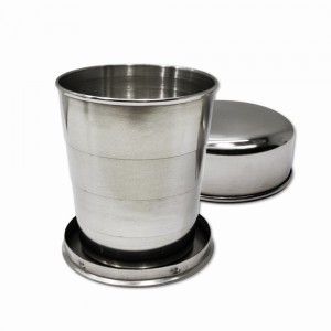 COPO DOBRÁVEL RETRÁTIL EM METAL 240ML REF: APDH-4 COPO DOBRÁVEL RETRÁTIL EM METAL 240ML REF: APDH-4