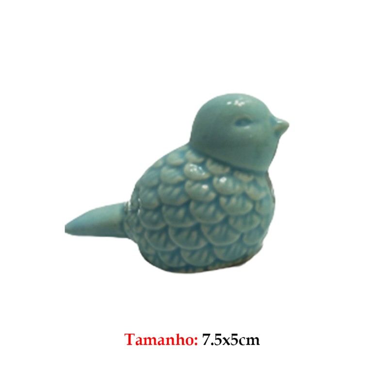 ENFEITE CERAMICA PASSARO AZUL ENFEITE CERAMICA PASSARO AZUL
