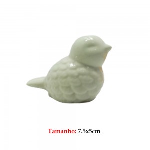 ENFEITE CERAMICA PASSARO BRANCO