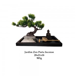 PORTA INCENSO DECORATIVO JARDIM ZEN EM RESINA REF: APHY2105