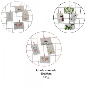 TELA ARAMADA PARA FOTOS EM METAL 33X42CM COR PRETO REF: AP8313Y