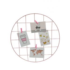 TELA ARAMADA PARA FOTOS EM METAL 40X40CM COR ROSA REF: AP8313Y