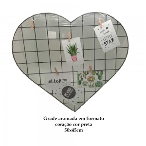 TELA ARAMADA PARA FOTOS EM METAL 50X45CM COR PRETA REF: AP8313X