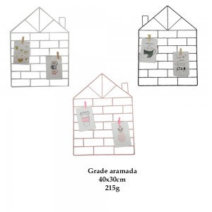 TELA ARAMADA PARA FOTOS EM METAL 33X42CM COR PRETO REF: AP8313F