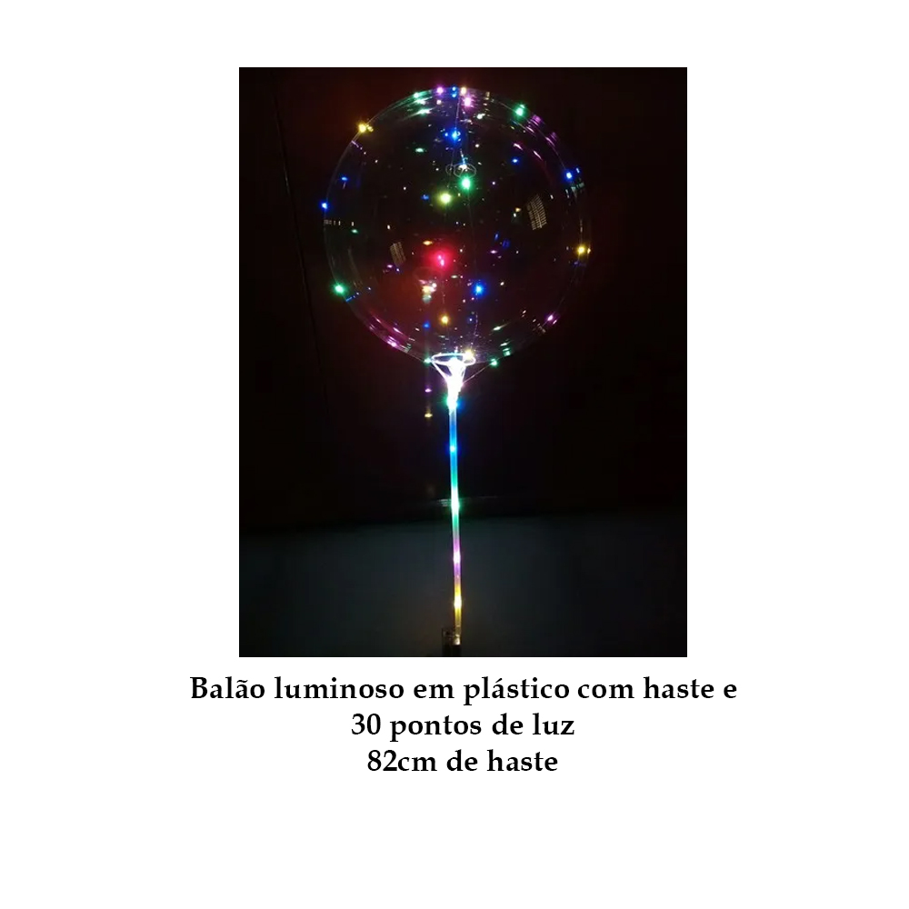 Balão Luminoso com Haste e 30 pontos de luz REF: AP1322-HB