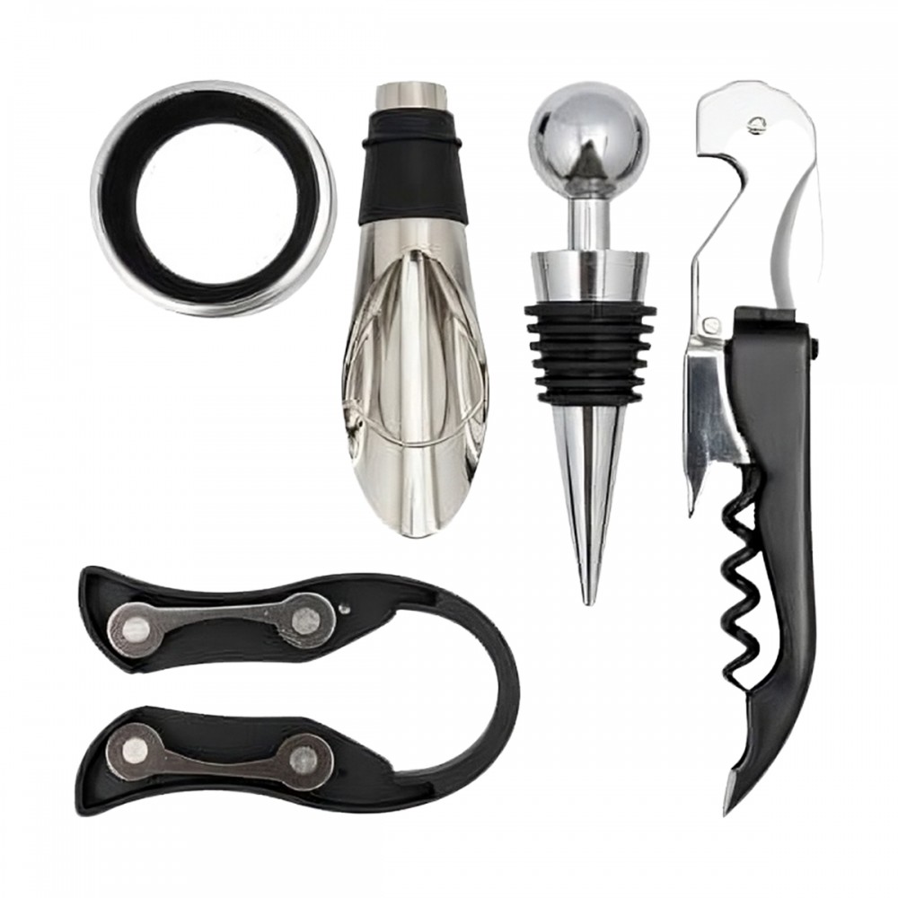 KIT PARA VINHO COM 5 PEÇAS REF: AP3666-5SET