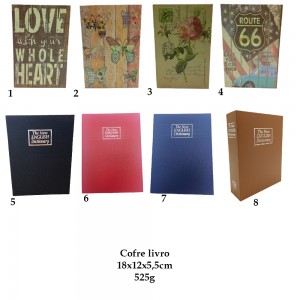 COFRE MODELO LIVRO COM TRAVA TAMANHO P REF: AP801