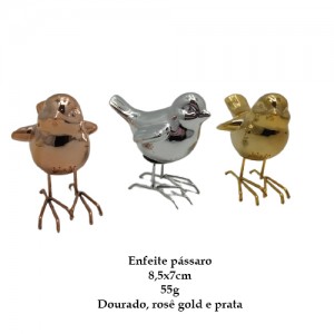ENFEITE PÁSSARO EM CERÂMICA REF: AP2019062