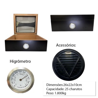 CX UMID.MADEIRA MDF PINT.VS VIDRO P/25 CHAR. REF:VG5224BK
