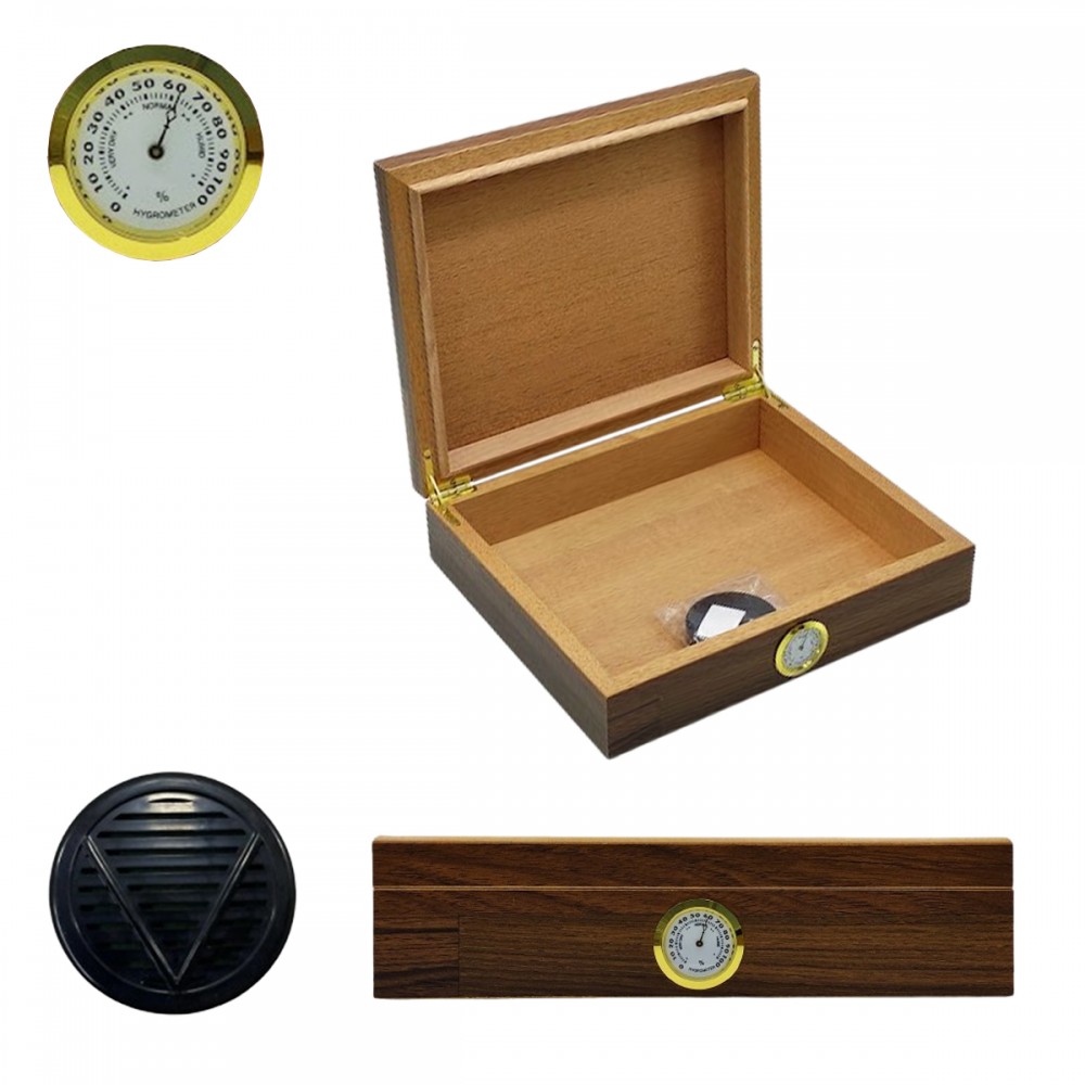 CAIXA UMIDORA PARA 12 CHARUTOS EM MADEIRA MDF REF: VG127272A