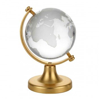 GLOBO TERRESTRE DE VIDRO E METAL DOURADO REF: AP7814-40MM GLOBO TERRESTRE DE VIDRO E METAL DOURADO REF: AP7814-40MM