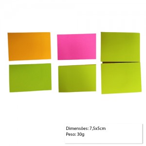 KIT 2 BLOCOS AUTOADESIVOS COM 100 FOLHAS CADA  REF: E2-2