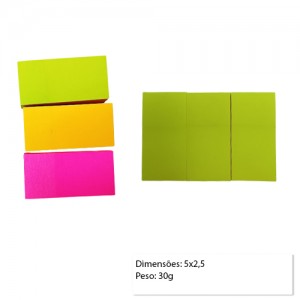 KIT 3 BLOCOS AUTOADESIVOS COM 100 FOLHAS CADA  REF: E2-3