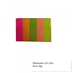 KIT 5 BLOCOS AUTOADESIVOS COM 100 FOLHAS CADA  REF: E2-5