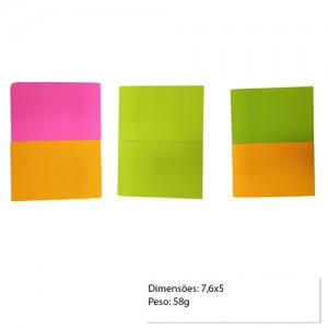 KIT 2 BLOCOS AUTOADESIVOS COM 100 FOLHAS CADA  REF: E4-2