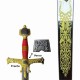 ESPADA MEDIEVAL DECORATIVA EM METAL 124CM REF: PFL139107