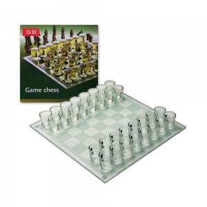 JOGO XADREZ COM 36 COPOS SHOT EM VIDRO REF: APGBA08625X25 JOGO XADREZ COM 36 COPOS SHOT EM VIDRO REF: APGBA08625X25