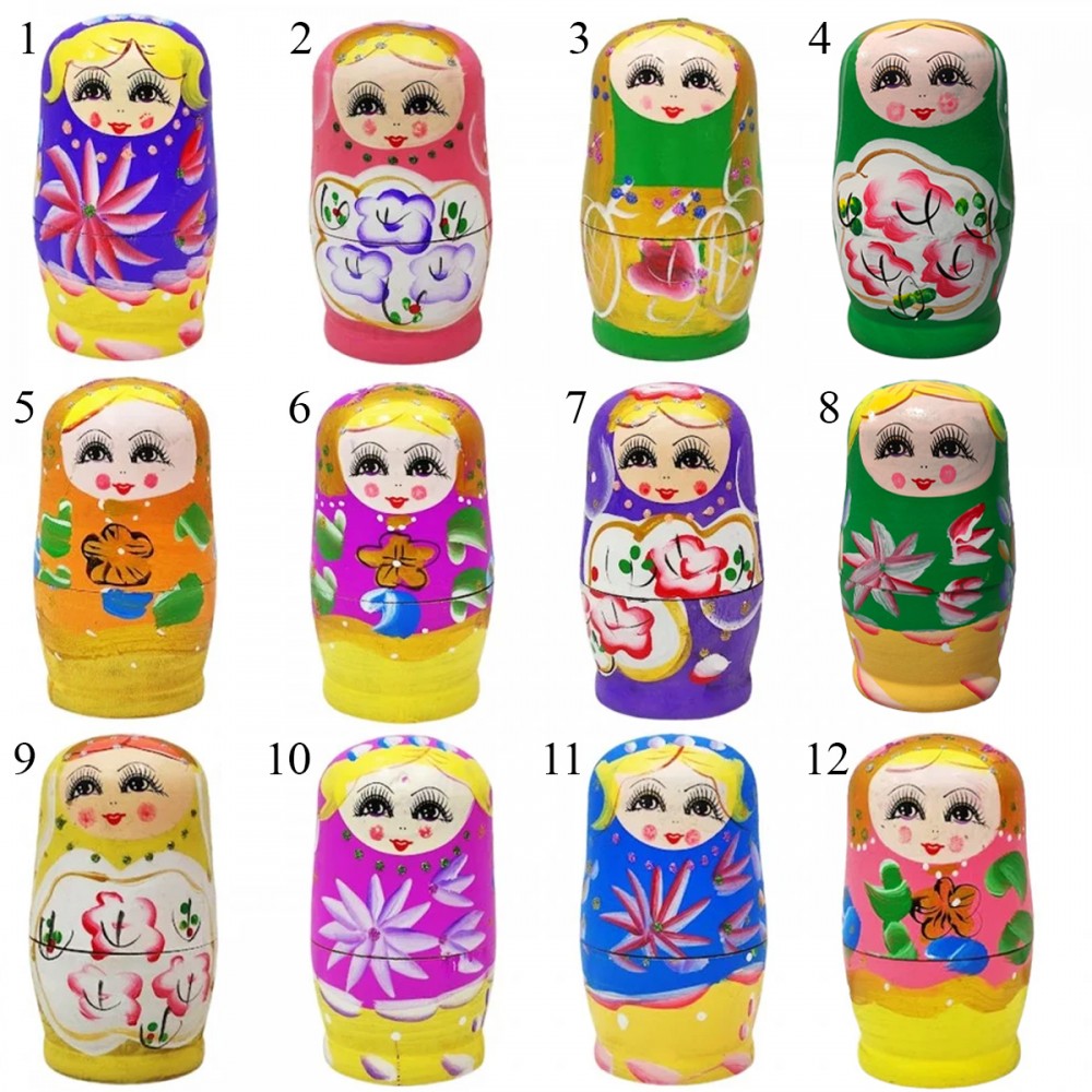 ENFEITE DE MADEIRA MODELO BONECA MATRIOSKA REF: AP7510-5