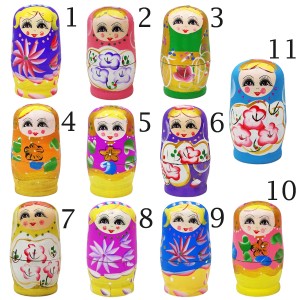 ENFEITE DE MADEIRA MODELO BONECA MATRIOSKA REF: AP7510-5
