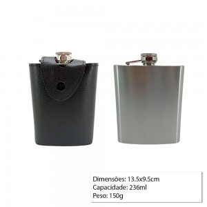 CANTIL EM METAL 236ML COM CAPA REF: APGT-PT04-8-2