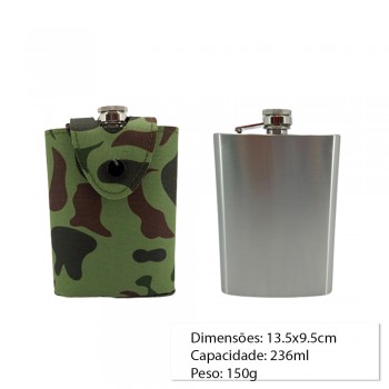 CANTIL EM METAL 236ML COM CAPA REF: APGT-PT04-8-4