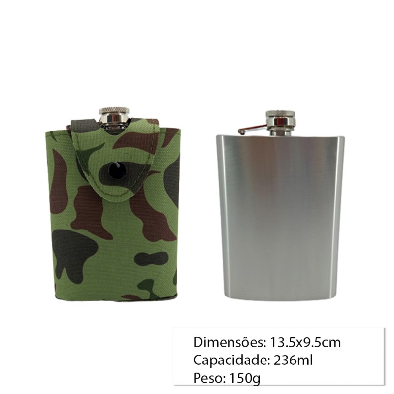CANTIL EM METAL 236ML COM CAPA REF: APGT-PT04-8-4