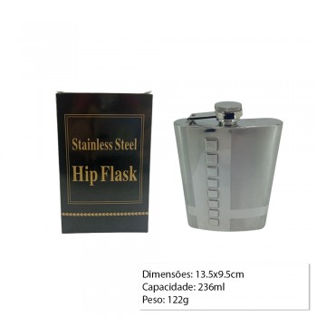 CANTIL DE BOLSO PARA BEBIDA EM METAL 236ML REF: APGT-TSG07-8 CANTIL DE BOLSO PARA BEBIDA EM METAL 236ML REF: APGT-TSG07-8