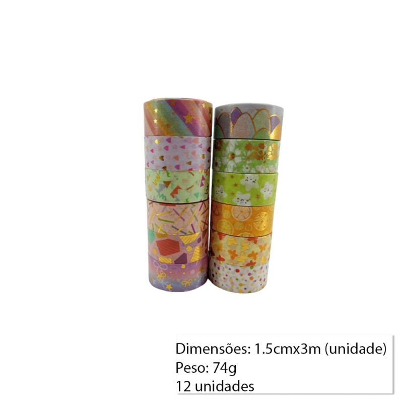 FITA ADESIVA SORT. C/12 ESTAMPAS REF: AP24029L1.5-3 FITA ADESIVA SORT. C/12 ESTAMPAS REF: AP24029L1.5-3